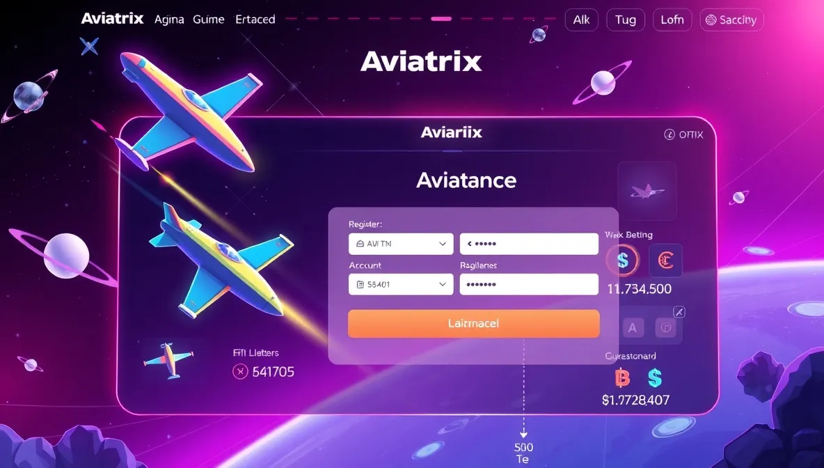 Aviatrix game - registration and login to Aviatrix account